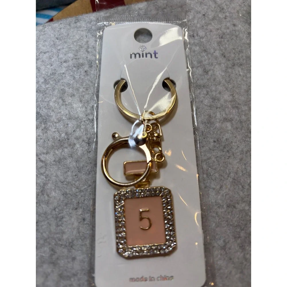 #6. Pink Bag Charm Keychain Perfume Bottle-inspired